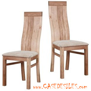 Chaises chêne massif assise beige 2710