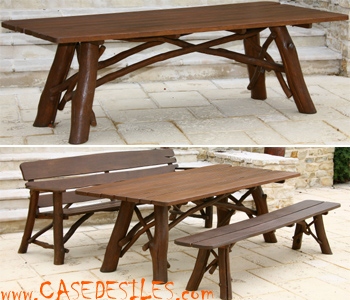 Table bois massif en chêne rectangulaire 160cm
