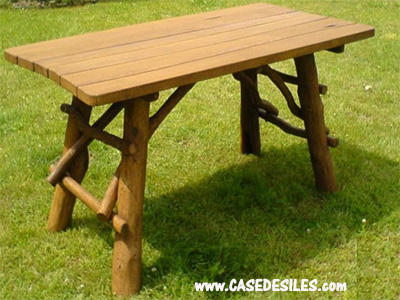 Table bois rectangulaire forme naturelle chêne massif 120cm