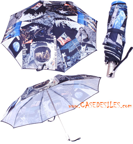 Mini parapluie pliant automatique décor espace Pas Cher Mini parapluie pliant automatique décor espace Pas Cher