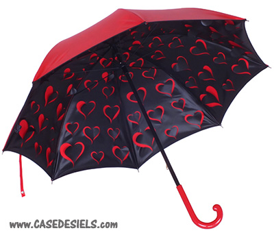 Parapluie doublé coeur Pas Cher Parapluie doublé coeur Pas Cher