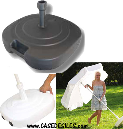 Socle de parasol pied à remplir 24L gris Socle de parasol pied à remplir 24L gris