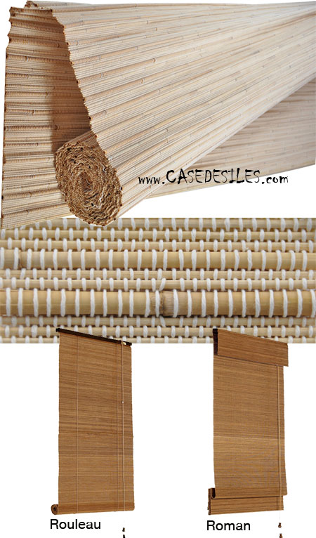 Store en bambou naturel