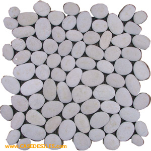 Dalle galet 30x30 : Dalles galets 30x30x1.4 Pure White Dalle galet 30x30 : Dalles galets 30x30x1.4 Pure White