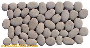 Dalle galets en frise 30x15 : Dalle galet 30x15x1.4 Pure White Dalle galets en frise 30x15 : Dalle galet 30x15x1.4 Pure White