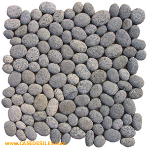 Dalles de galets 40x40x1.7 Blackspot Pas Cher Dalles de galets 40x40x1.7 Blackspot Pas Cher