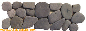 Dalles galets 30x10x1.4 Bali Black Pas Cher Dalles galets 30x10x1.4 Bali Black Pas Cher