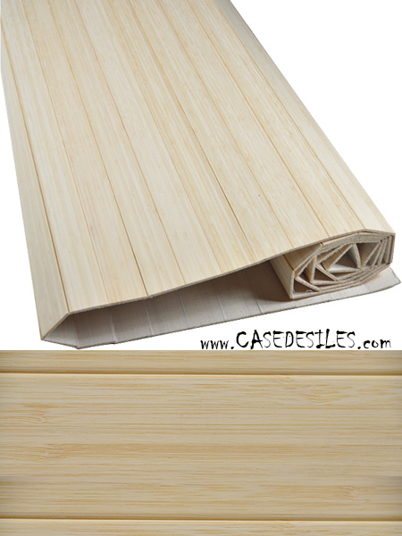 Natte bambou verticale revêtement naturel 50mm en promotion