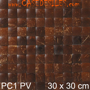 Revêtement mural coque noix de coco naturel PC1PV Pas Cher Revêtement mural coque noix de coco naturel PC1PV Pas Cher