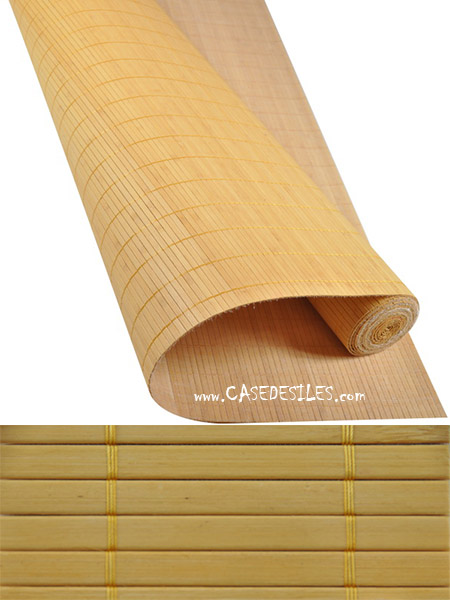 Tatami bambou revêtement naturel 4.5mm moutarde