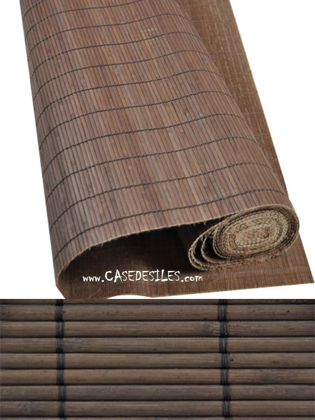 Tatami bambou revêtement mural naturel 4.5mm Wengé