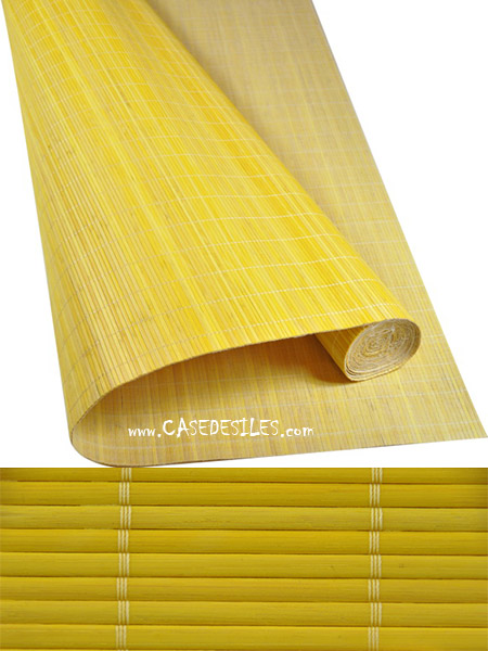 Tissage bambou revêtement naturel 4.5mm Jaune en promotion