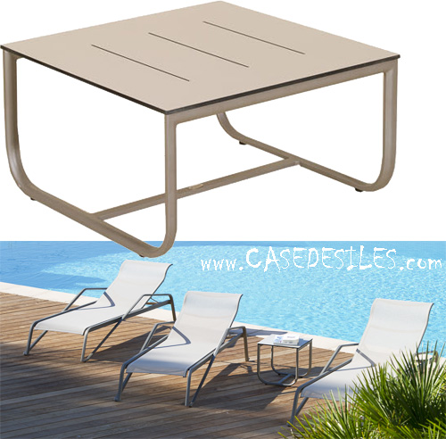 Table basse de piscine design aluminium et hpl 996