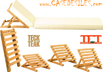 Tetiere de plage teck design